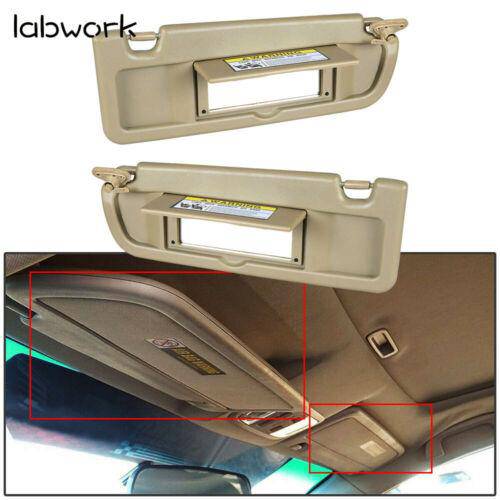 Sun Visor Pearl Ivory Tan Pair Right & Left  For 2006-2011 Honda Civic Visor Lab Work Auto