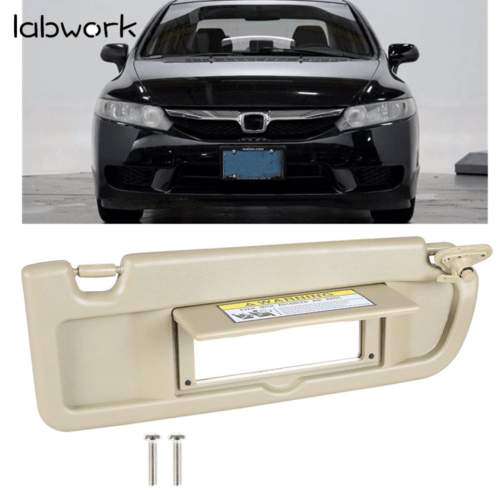Sun Visor Plastic Passenger Right Side Beige For 2006 2007 - 2011 Honda Civic Lab Work Auto