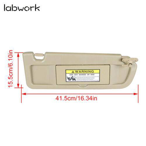 Sun Visor Plastic Passenger Right Side Beige For 2006 2007 - 2011 Honda Civic Lab Work Auto