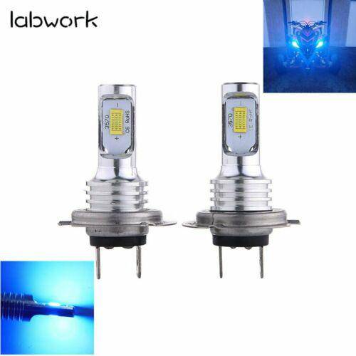 Super Bright 8000K Ice Blue Headlight Bulbs Kit High Low Beam H7 LED 80W 8000LM Lab Work Auto