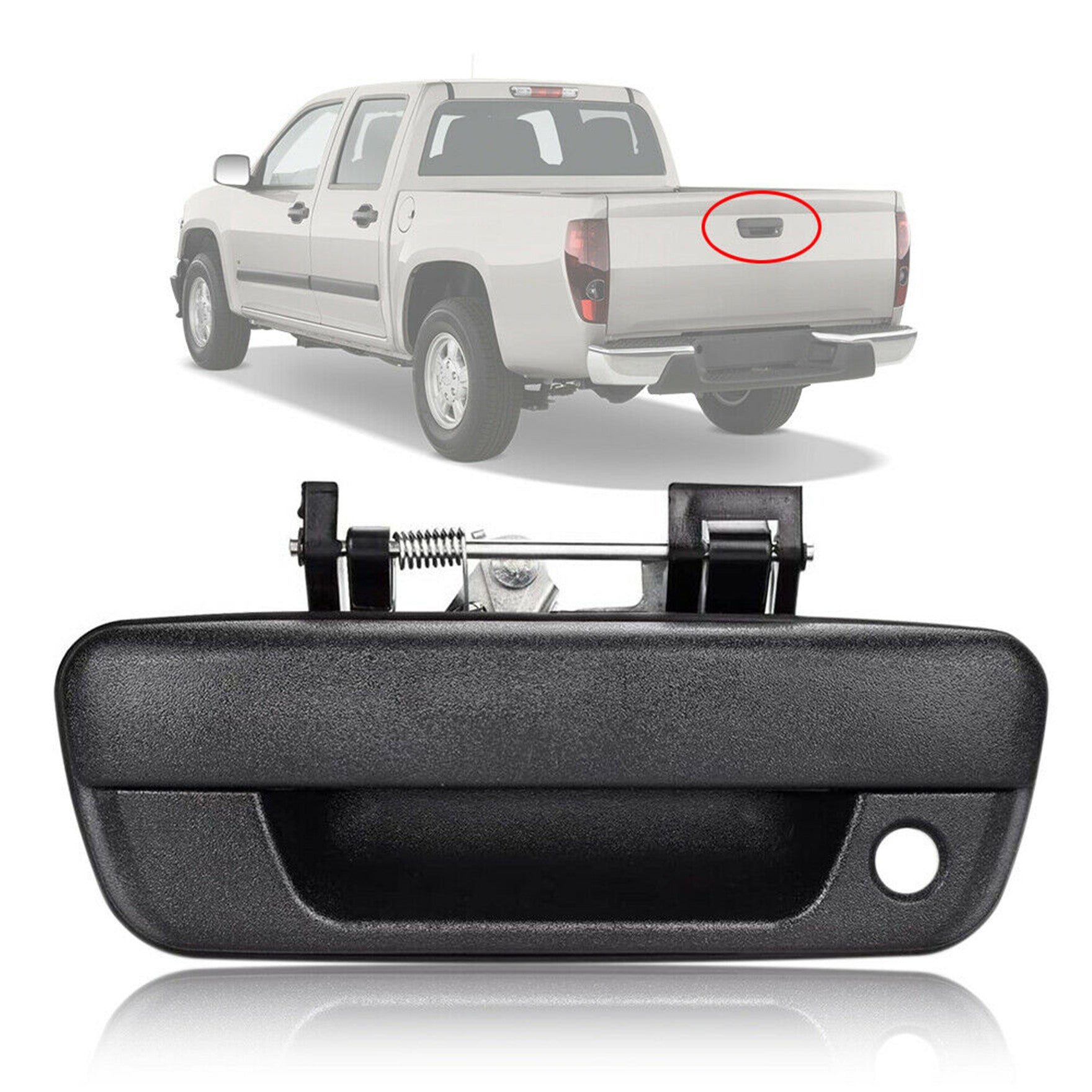 Tailgate Handle For 2004 2005 2006-2012 Chevrolet Colorado GMC Canyon Black Lab Work Auto