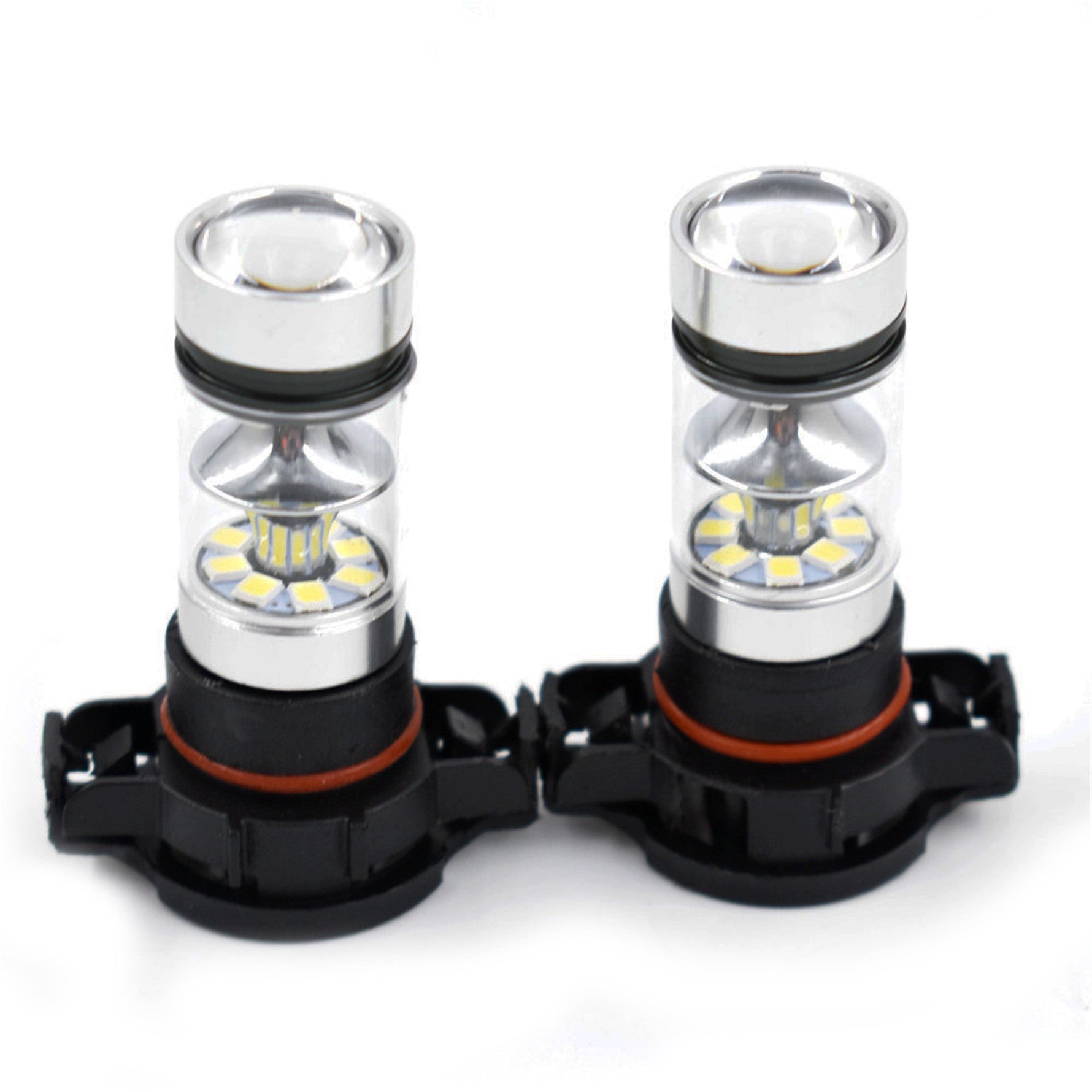 White 80W LED Fog Light Bulbs For 2007-2015 Chevy Silverado 5202 H16 6000K Pair Lab Work Auto