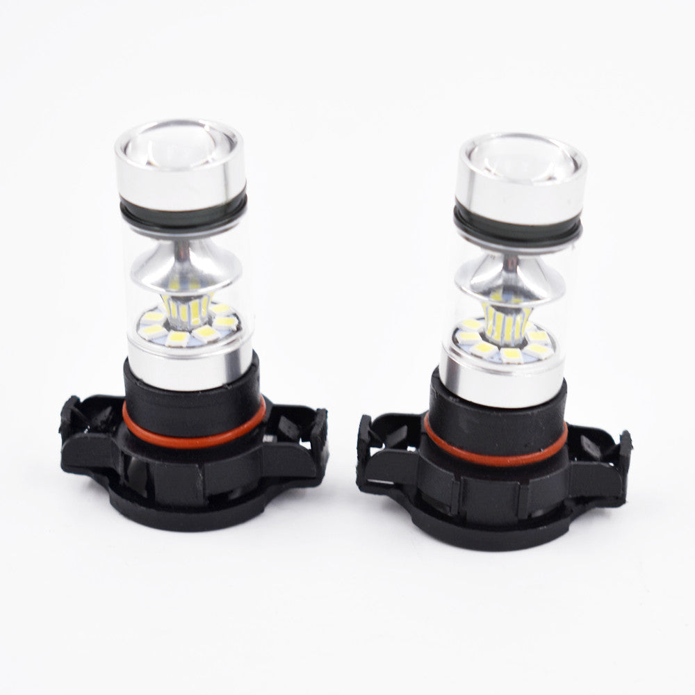 White 80W LED Fog Light Bulbs For 2007-2015 Chevy Silverado 5202 H16 6000K Pair Lab Work Auto