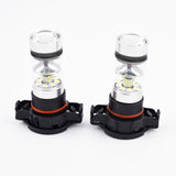 White 80W LED Fog Light Bulbs For 2007-2015 Chevy Silverado 5202 H16 6000K Pair