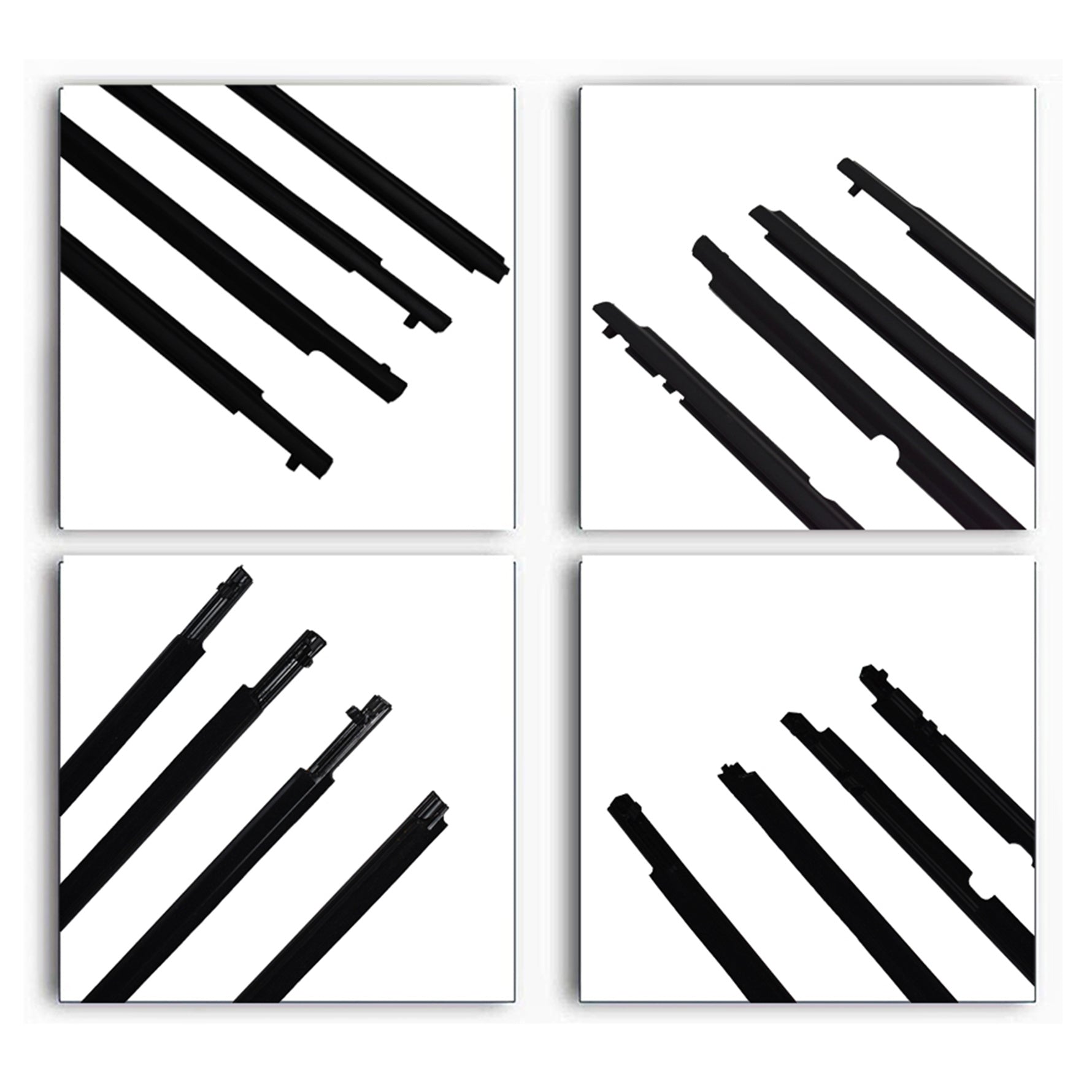 Window Moulding Trim Seal Belt 4pcs Weatherstrip Replacement for 2011 2012 Toyota Corolla Lab Work Auto