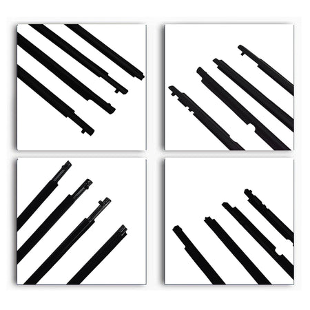 Window Moulding Trim Seal Belt 4pcs Weatherstrip Replacement for 2011 2012 Toyota Corolla Lab Work Auto