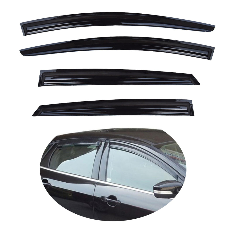 Window Visor Vent Rain Guard Deflector For Honda Civic Sedan 2012-2015 4Door Lab Work Auto