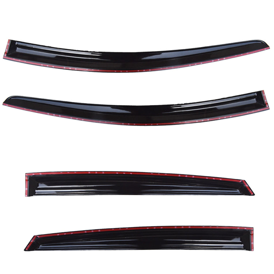 Window Visor Vent Rain Guard Deflector For Honda Civic Sedan 2012-2015 4Door Lab Work Auto