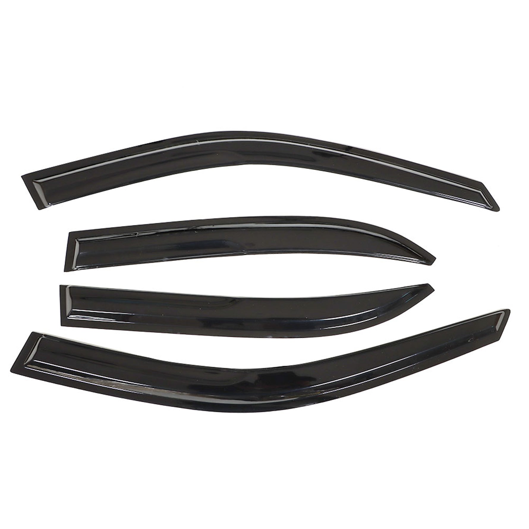 Window Visors Rain Deflector Smoke Acrylic For 93-97 Toyota Corolla Sedan Slim Lab Work Auto