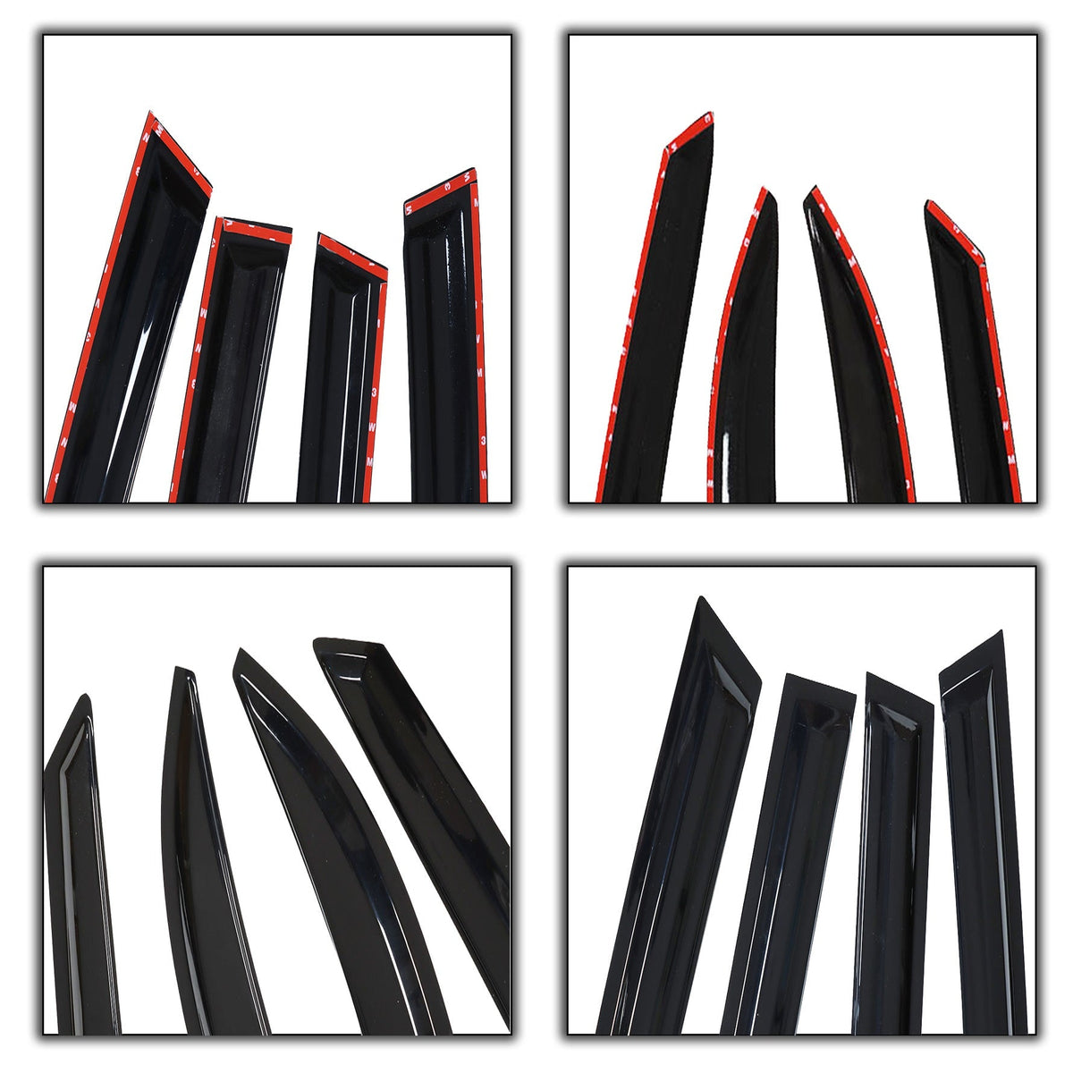 Window Visors Rain Deflector Smoke Acrylic For 93-97 Toyota Corolla Sedan Slim Lab Work Auto