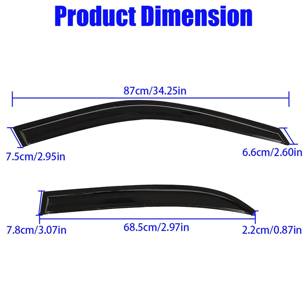 Window Visors Rain Deflector Smoke Acrylic For 93-97 Toyota Corolla Sedan Slim Lab Work Auto