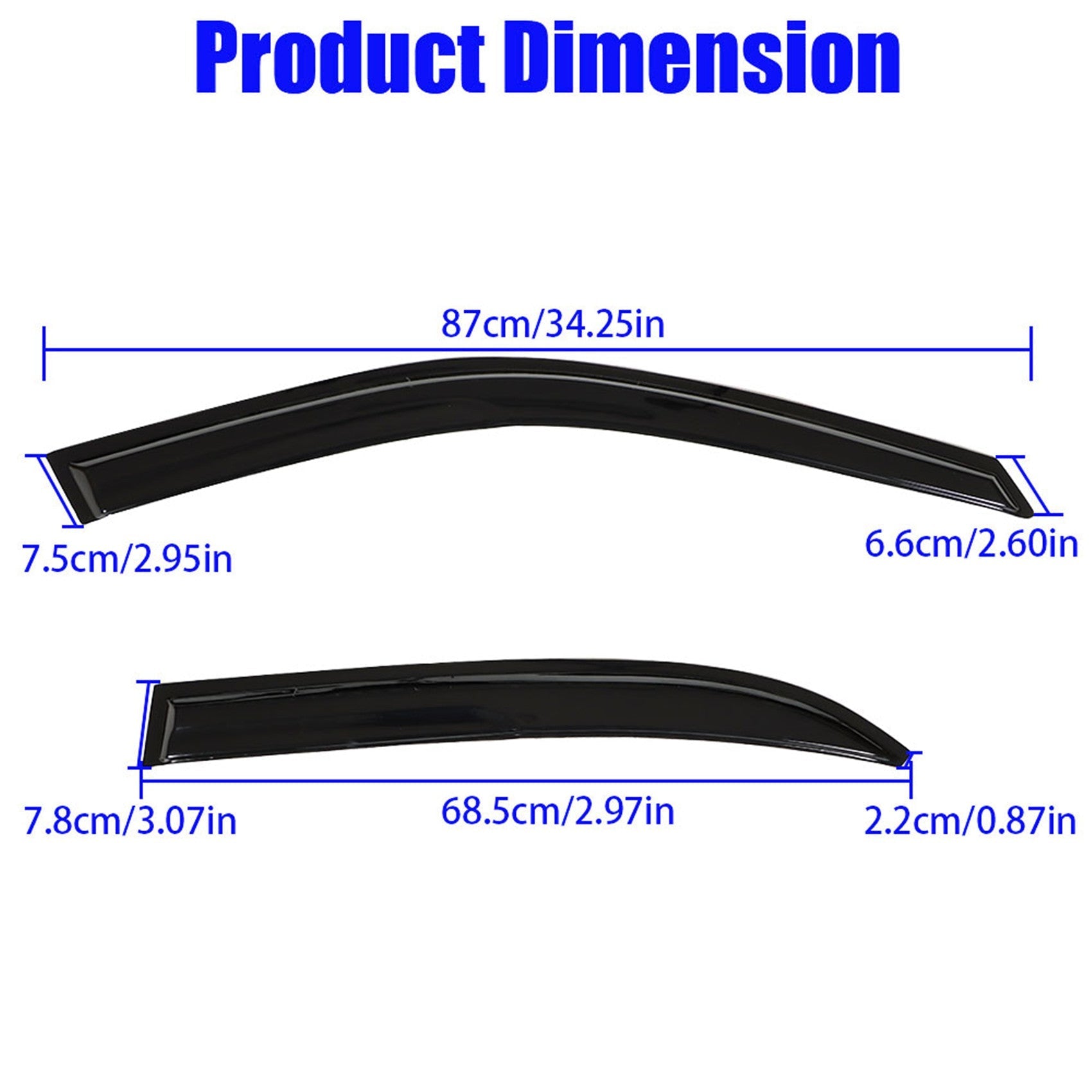 Window Visors Rain Deflector Smoke Acrylic For 93-97 Toyota Corolla Sedan Slim Lab Work Auto