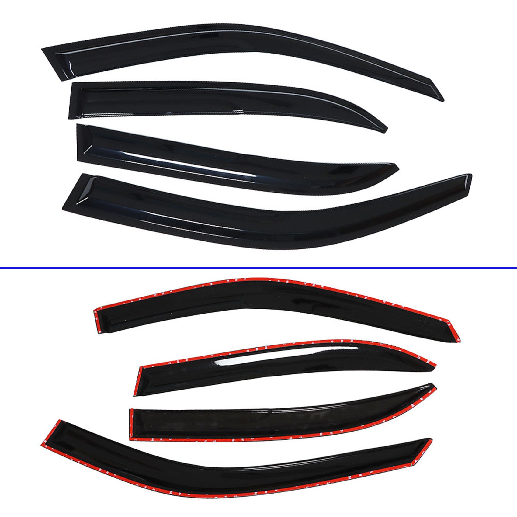 Window Visors Rain Deflector Smoke Acrylic For 93-97 Toyota Corolla Sedan Slim Lab Work Auto