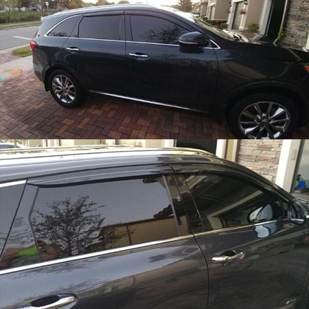 Window Visors Sun Rain Guards Wind Deflectors for Kia Sorento 2016-2020 Smoke Lab Work Auto