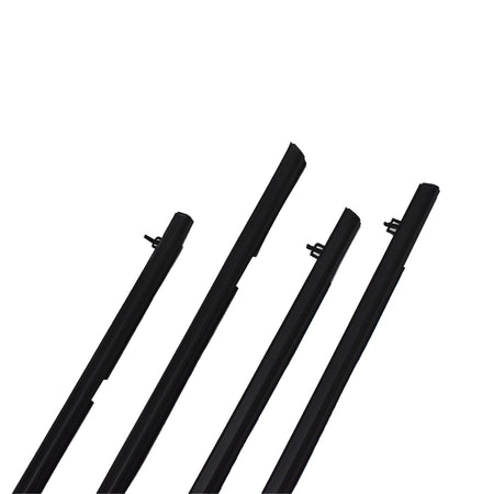 Window Weatherstrip Beltline Rubber Outside For CIVIC Sedan 2006-2011 Black 4PCS Lab Work Auto