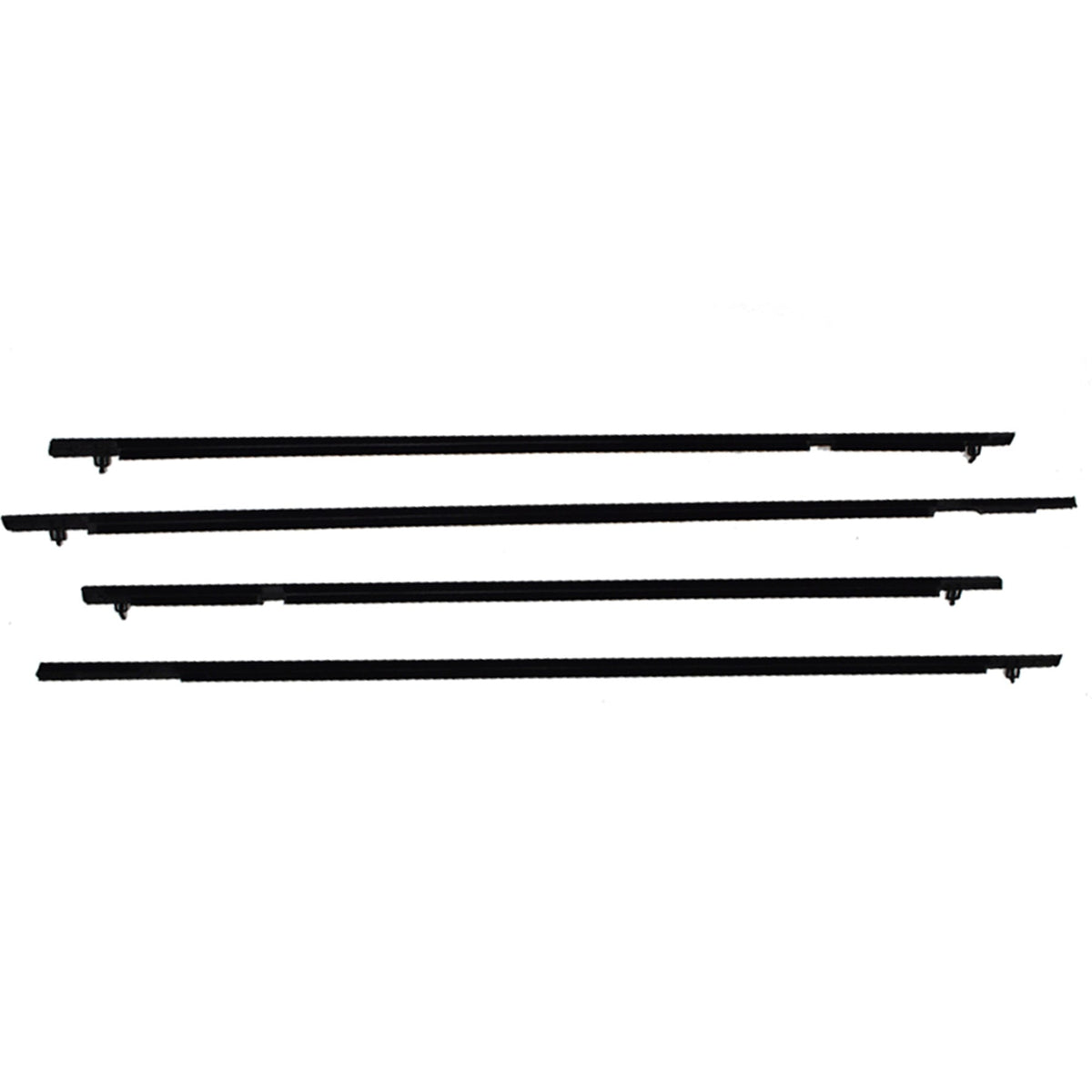 Window Weatherstrip Beltline Rubber Outside For CIVIC Sedan 2006-2011 Black 4PCS Lab Work Auto