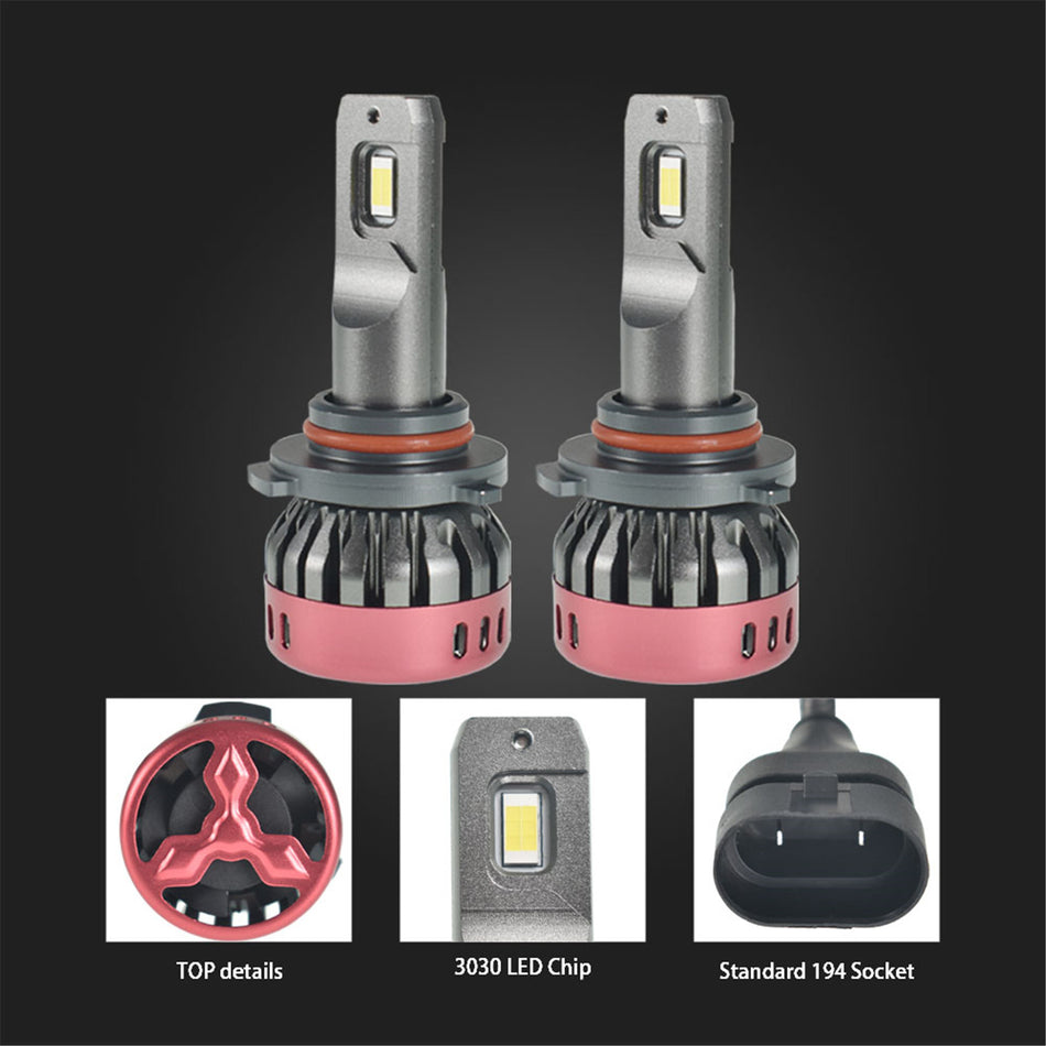 labwork 2Pcs 9006/HB4 LED Headlight Bulbs,56W 9600LM 6500K Cool White Super Bright Auto High Beam/Low Beam LED Headlight Conversion Kit