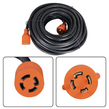 Load image into Gallery viewer, labwork 30A 75 Feet Generator Extension Cord L14-30P to L14-30R 4 Prong 125/250V Up to 7500W 10 Gauge SJTW Generator Cord Manual Transfer Switch