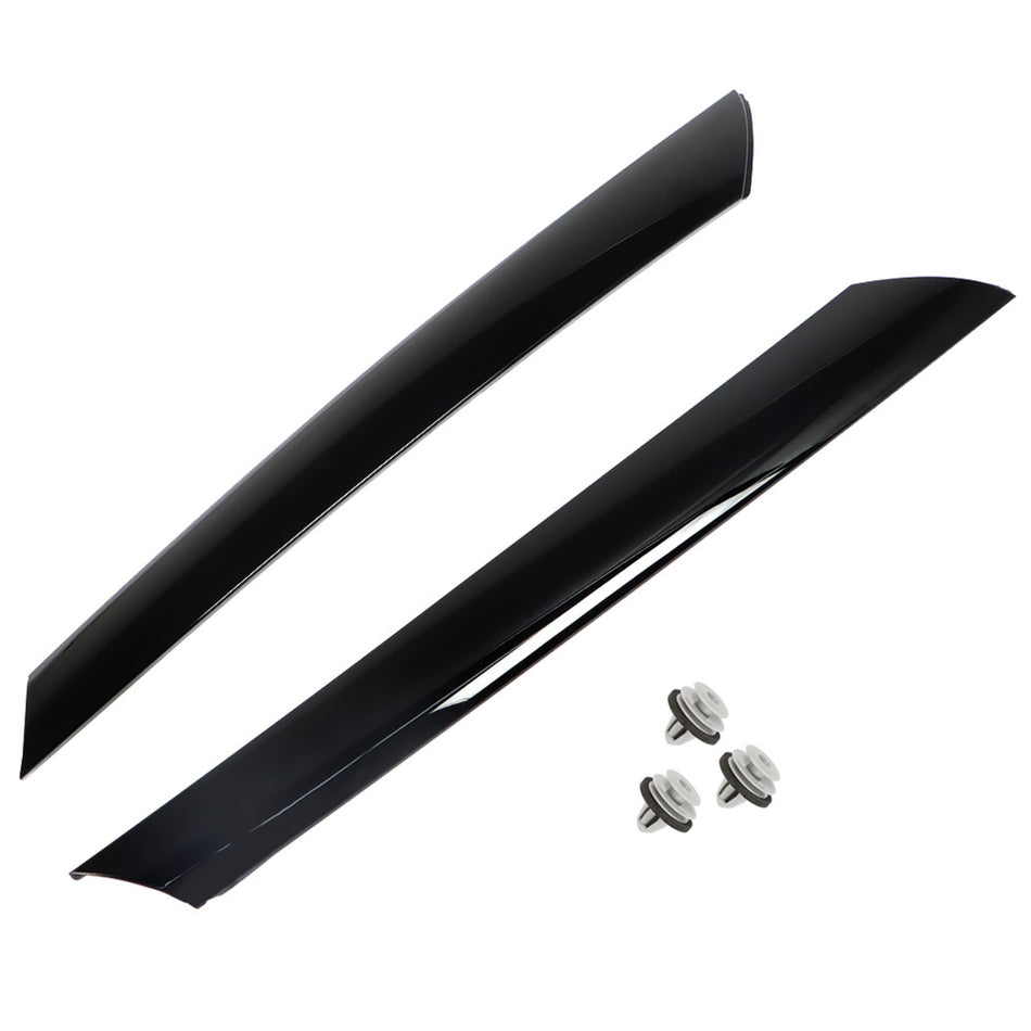 labwork Exterior Molding Garnish Windshield Pillar Trim Left Driver and Right Passenger Side Replacement for Kia Soul 2010-2013