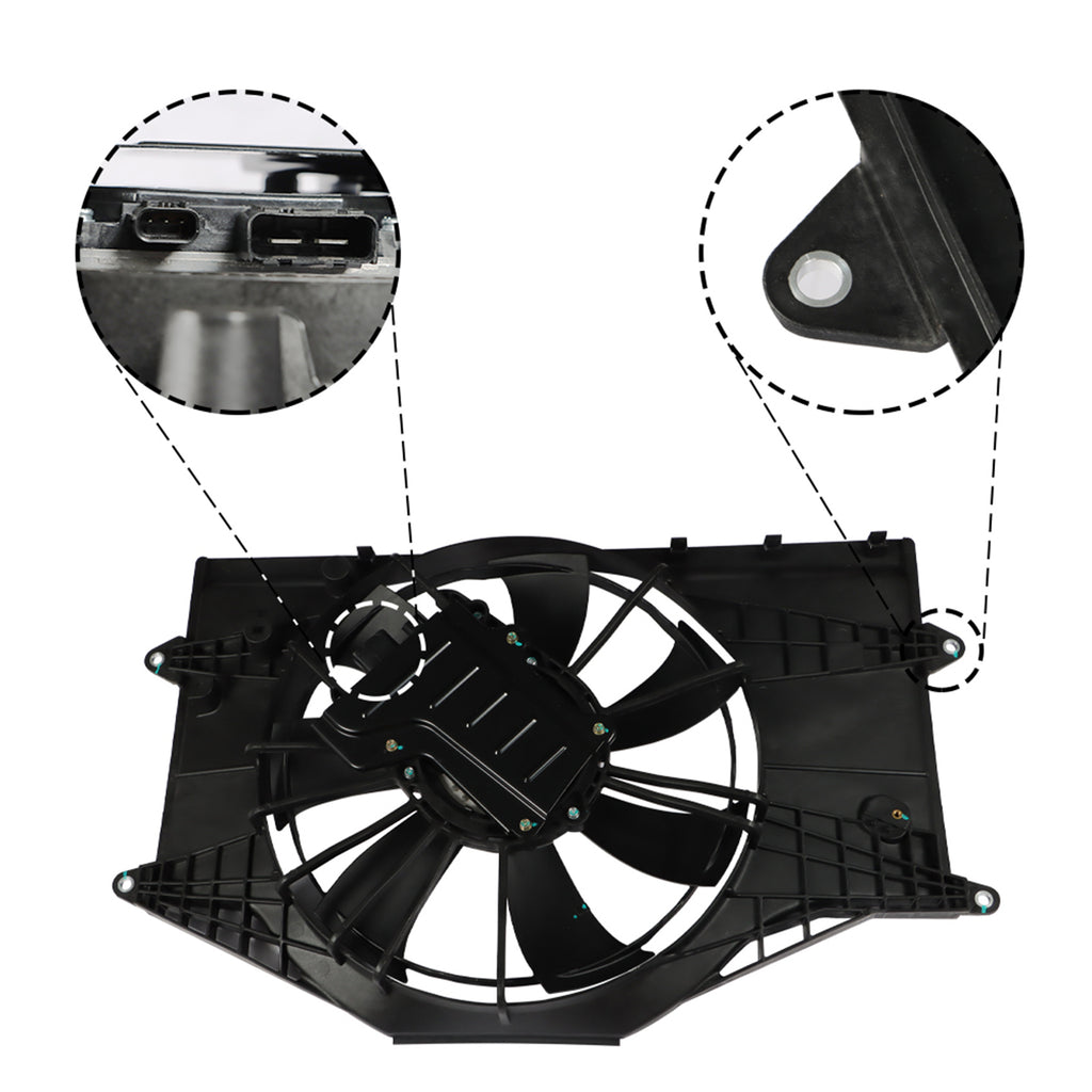 labwork Radiator and Engine Cooling Fan Assembly Replacement for 2016-2020 Honda Civic 190305AAA01