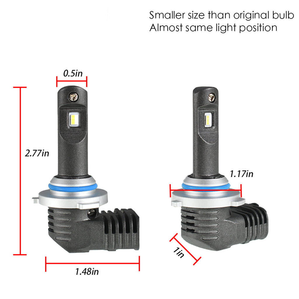 labwork 9005/HB3 LED Headlight Bulbs,80W 6000 Lumens Super Bright 6500K Cool White LED Headlights Conversion Kit,Pack of 2