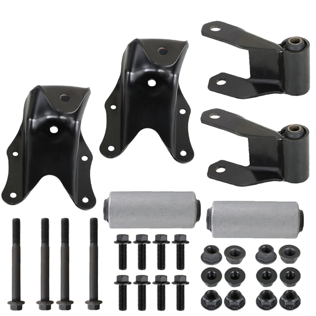 labwork Rear Leaf Spring Shackle Bracket Pair & Repair Kit E0TZ5776A Replacement for 1980-1997 Ford F150 F250 F350 Truck Pickup