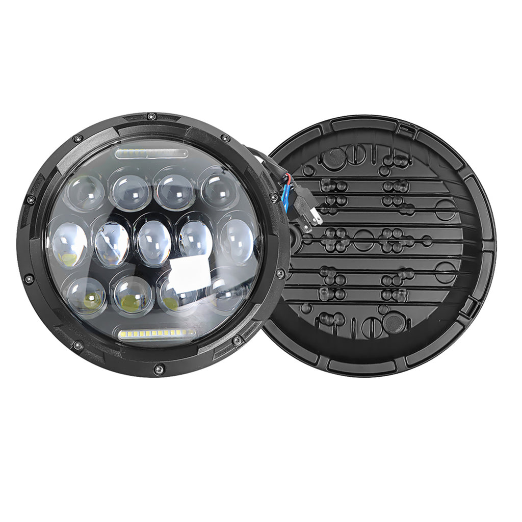 labwork LED Headlights Headlamps 7 Round Daytime Running Light Replacement for Jeep Wrangler JK TJ LJ CJ Wrangler