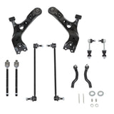 labwork Front Rear Control Arm with Ball Joint Tie Rod End Replacement for 2006-2018 Toyota RAV4