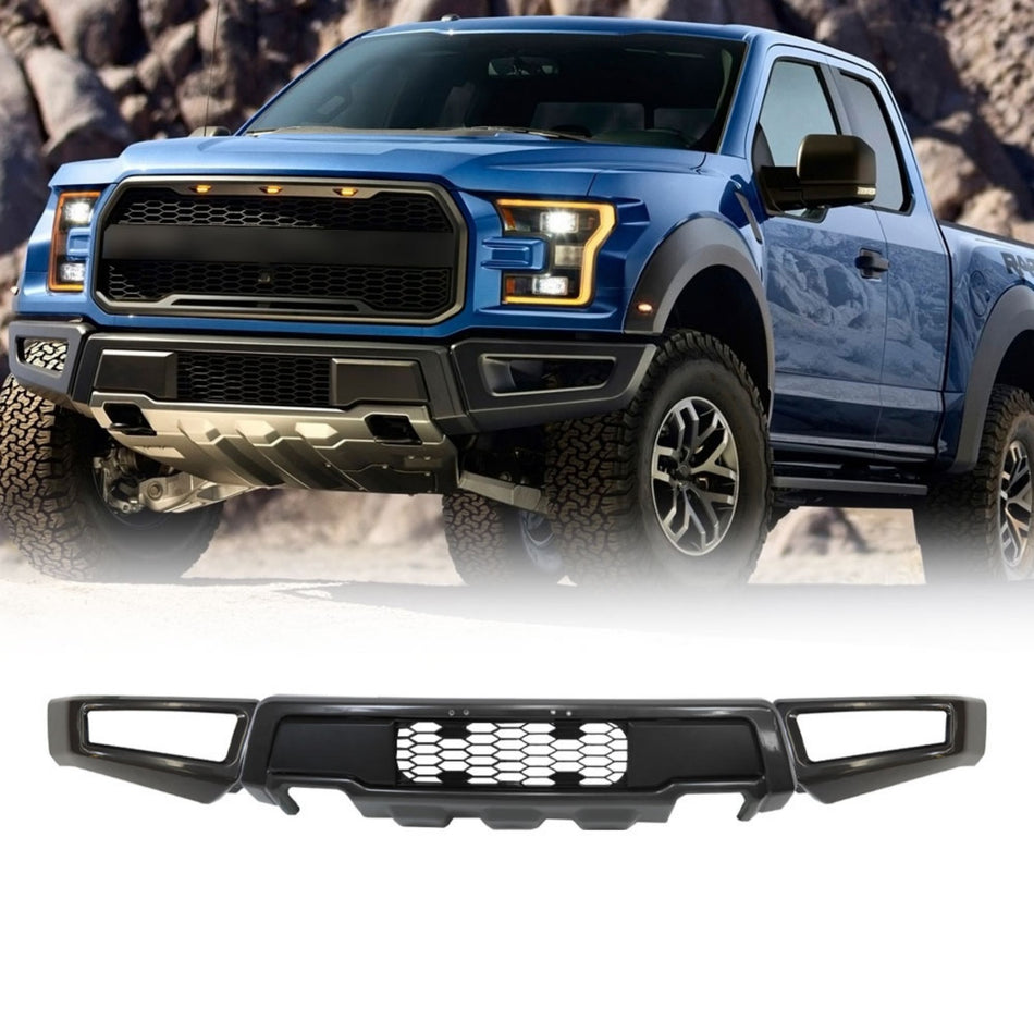 labwork Painted Grey Steel Front Bumper Replacement for 2015 2016 2017 F150 Raptor Style