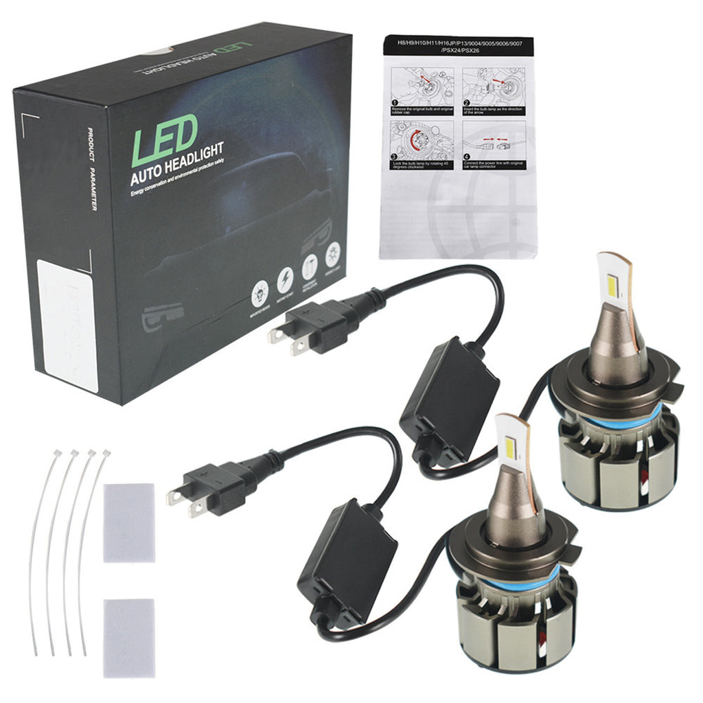 labwork H7 LED Headlight Bulbs 6000K Cool White 50W 8000 Lumens Super Bright Headlight Conversion Kit,Pack of 2