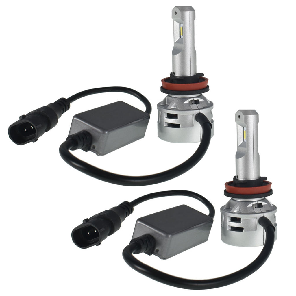 labwork 2Pcs H11 H9 H8 LED Headlight Bulbs,60W 10000LM 6500K Cool White Super Bright Auto High Beam/Low Beam LED Headlight Conversion Kit