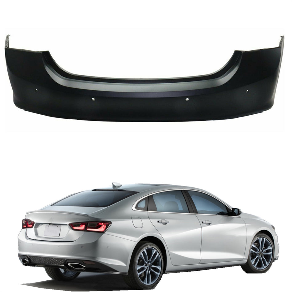 labwork-parts Primered Rear Bumper Cover for 2016 2017 2018 Chevy Malibu with Park Assist