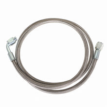 Load image into Gallery viewer, labwork Turbo Oil Feed Line 48 Length Hose Steel Braided -4-4AN 90 Degree x Straight PTFE Line