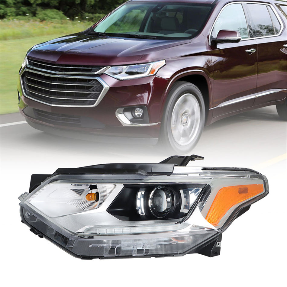 labwork Headlight Assembly, Compatible Replacement for 2018-2020 Chevy Traverse [HID/Xenon Model] LED DRL Projector Headlamp for Driver Side