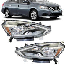 Load image into Gallery viewer, Headlights Replacement for 2016-2019 Nissan Sentra Halogen Type Projector Headlights Lamps Assembly Pair Left + Right (Passenger + Driver) Side