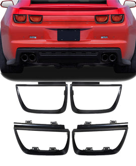 labwork 4 PCS Tail Light Bezel Covers Replacement for 2010-2013 Chevy Camaro LT LS SS Glossy Black 92199773 92199774