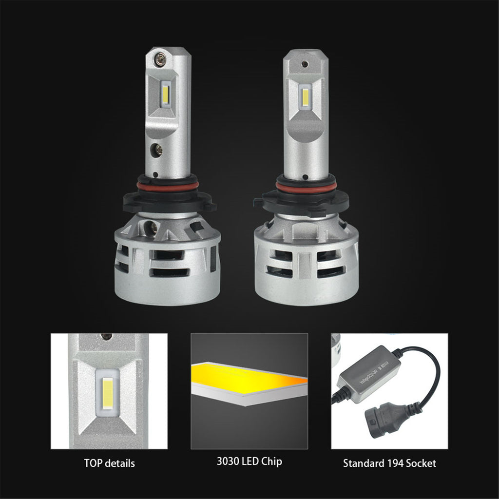 labwork 2Pcs 9005/HB3 LED Headlight Bulbs,60W 10000LM 6500K Cool White Super Bright Auto High Beam/Low Beam LED Headlight Conversion Kit