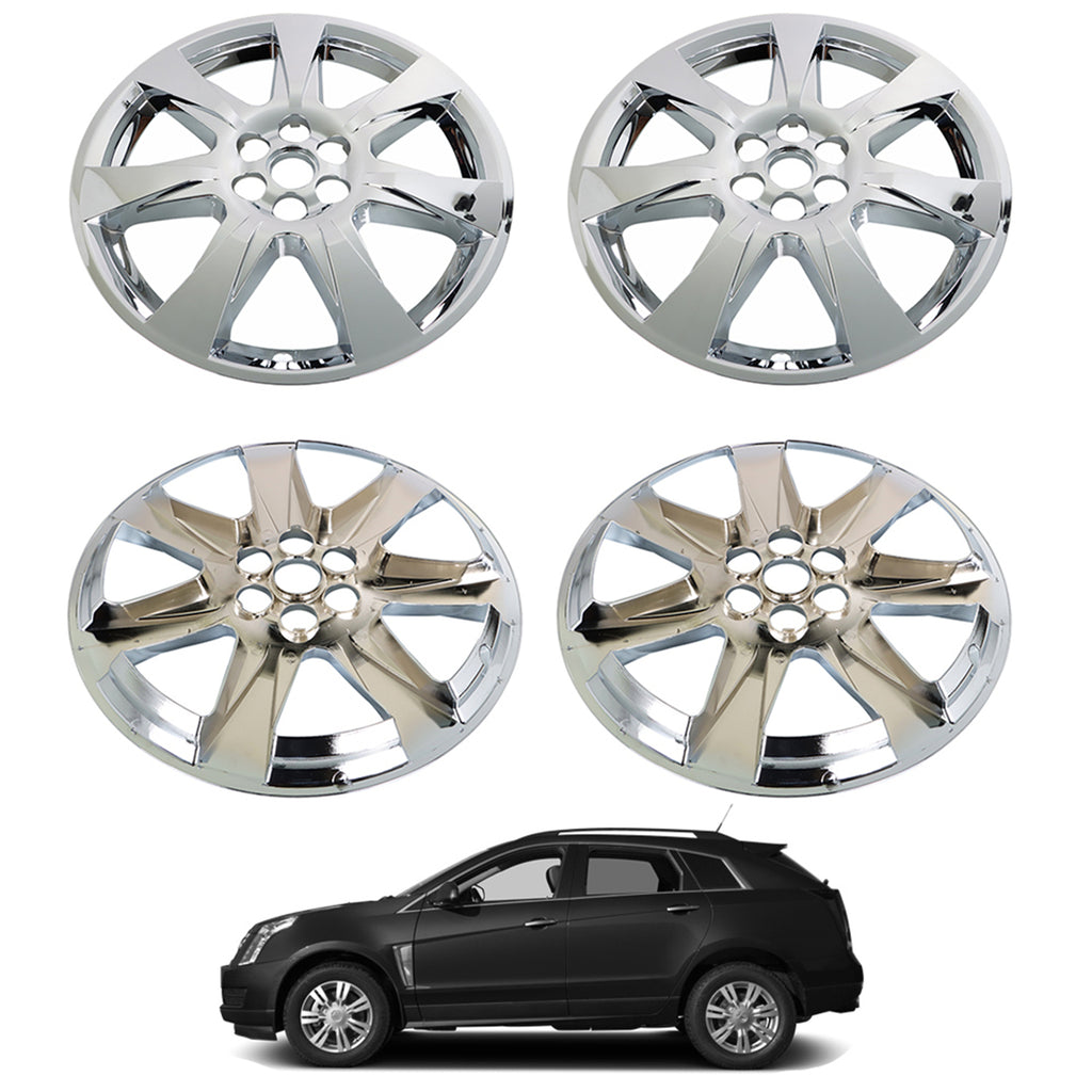 labwork 4 Pieces Chrome Wheel Cover Hub Caps Rim Cover Replacement for Cadillac SRX 2010 2011 2012