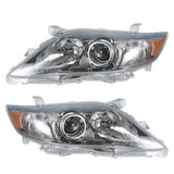 for 2010-2011 Toyota Camry SE Clear Lens Black+Chrome Headlights Headlamps 1Pair