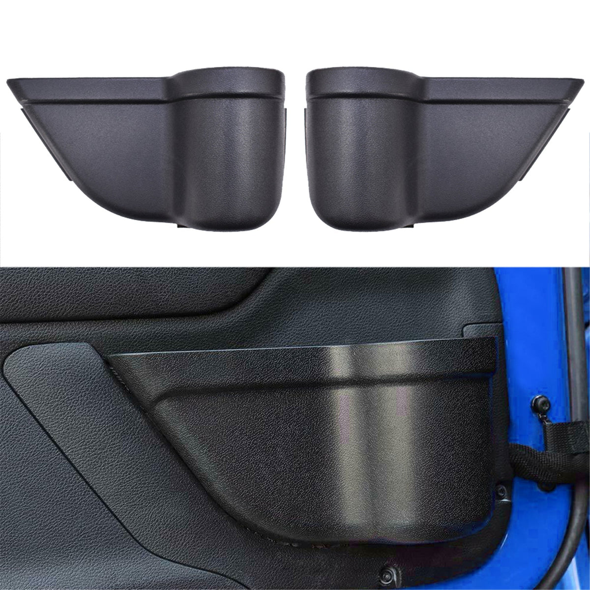 for 2011+ Jeep Wrangler JK JKU 2/4Door Front Door Storage Pockets Organizer Box Lab Work Auto