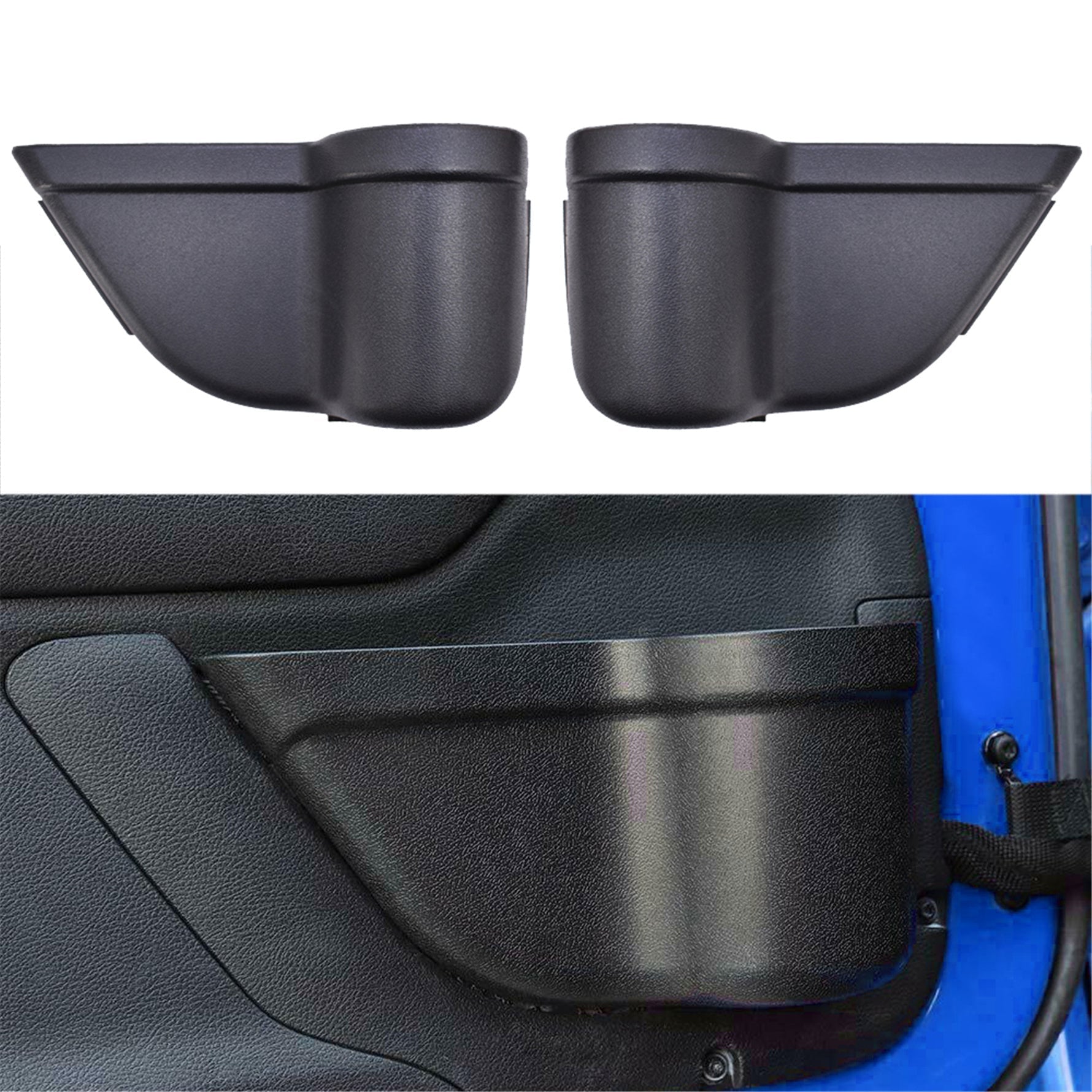 for 2011+ Jeep Wrangler JK JKU 2/4Door Front Door Storage Pockets Organizer Box Lab Work Auto