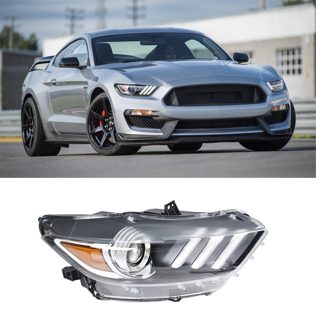 for 2015-2017 Ford Mustang HID/Xenon LED Tube Projector Headlight FR3Z13008J Lab Work Auto