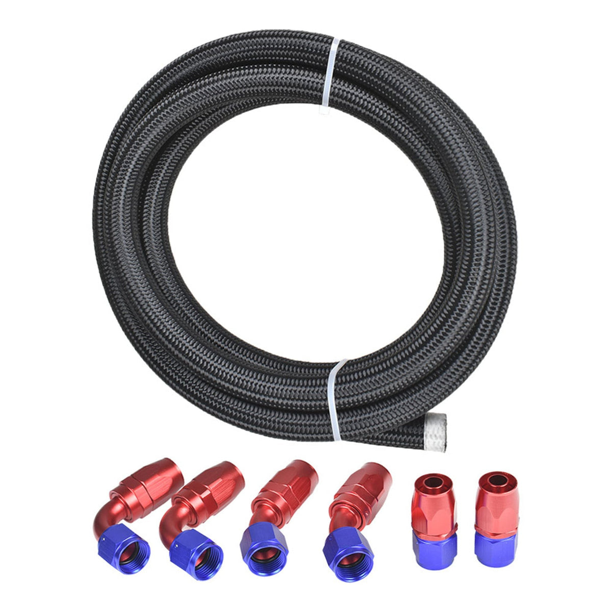 labwork 10FT Braided Fuel Hose Line & 8AN 6AN 4AN Swivel Hose End Fitting Kit Lab Work Auto