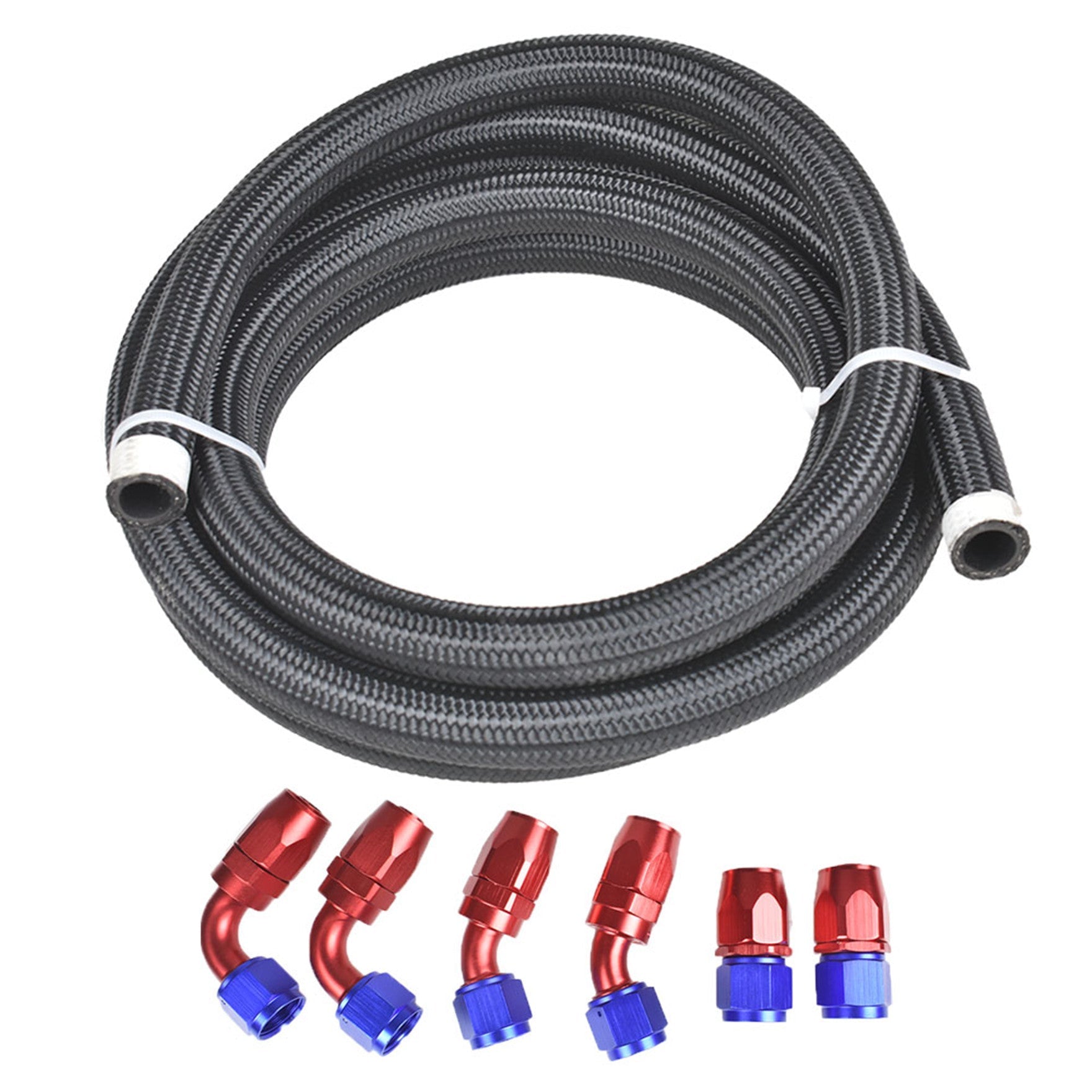 labwork 10FT Braided Fuel Hose Line & 8AN 6AN 4AN Swivel Hose End Fitting Kit Lab Work Auto