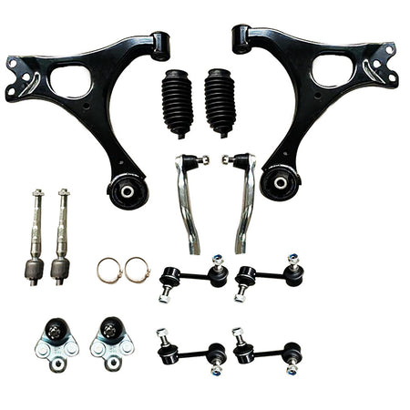labwork 14 PC Front Lower Control Arm Ball Joint Sway Bar Link Tie Assembly Suspension Kit Fit for 2006-2011 Honda Civic Lab Work Auto