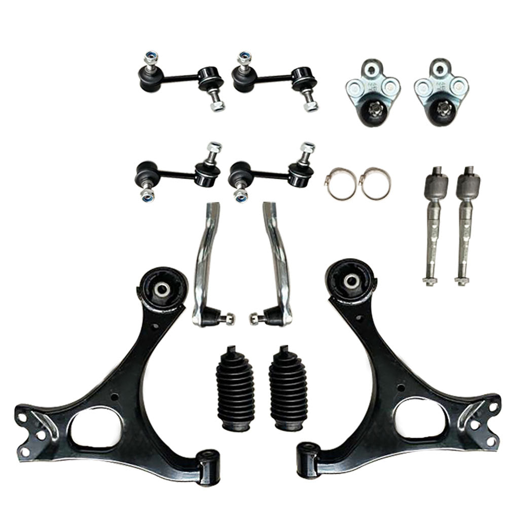 labwork 14 PC Front Lower Control Arm Ball Joint Sway Bar Link Tie Assembly Suspension Kit Fit for 2006-2011 Honda Civic Lab Work Auto