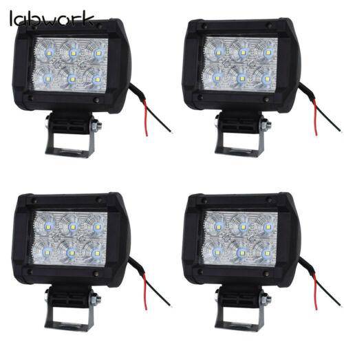 labwork 18W 4inch Led Work Light Bar Pods Flood Offroad Lamp For JEEP ATV UTE Lab Work Auto