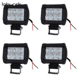 labwork 18W 4inch Led Work Light Bar Pods Flood Offroad Lamp For JEEP ATV UTE