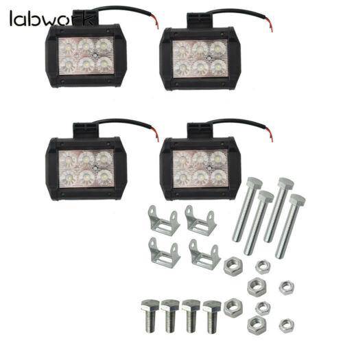 labwork 18W 4inch Led Work Light Bar Pods Flood Offroad Lamp For JEEP ATV UTE Lab Work Auto