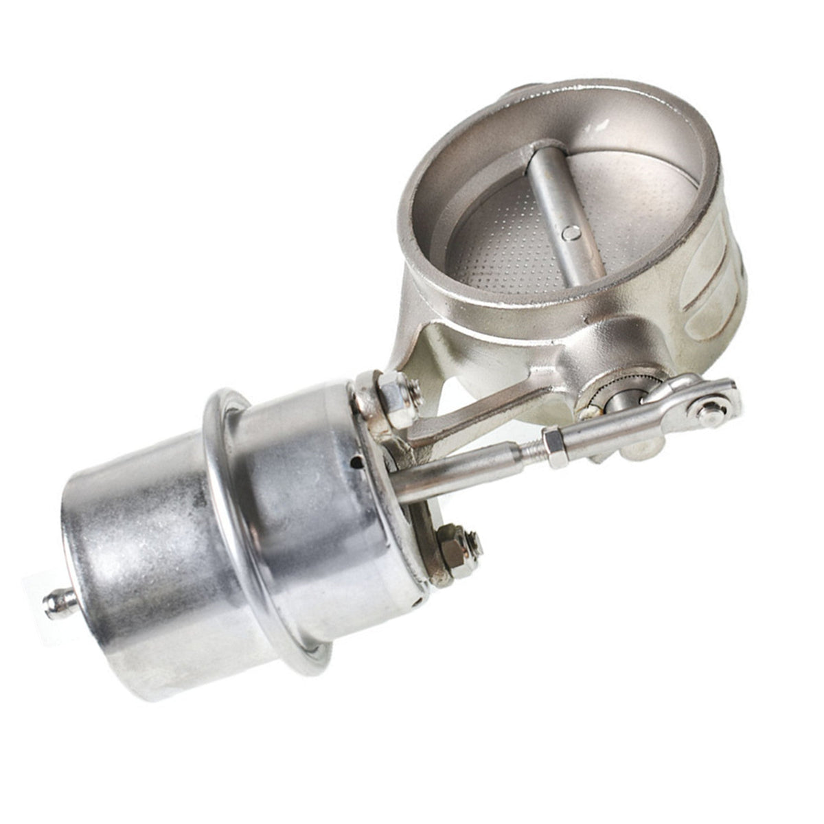 labwork 2.5" Exhaust Control Valve Actuator CLOSED Cutout Pipe Set Vacuum W/ROD Lab Work Auto